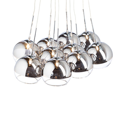 RENDL pendant lamp ASTRAL pendant  chrome-tinted glass/clear glass 230V/12V G4 10x20W R10513 3