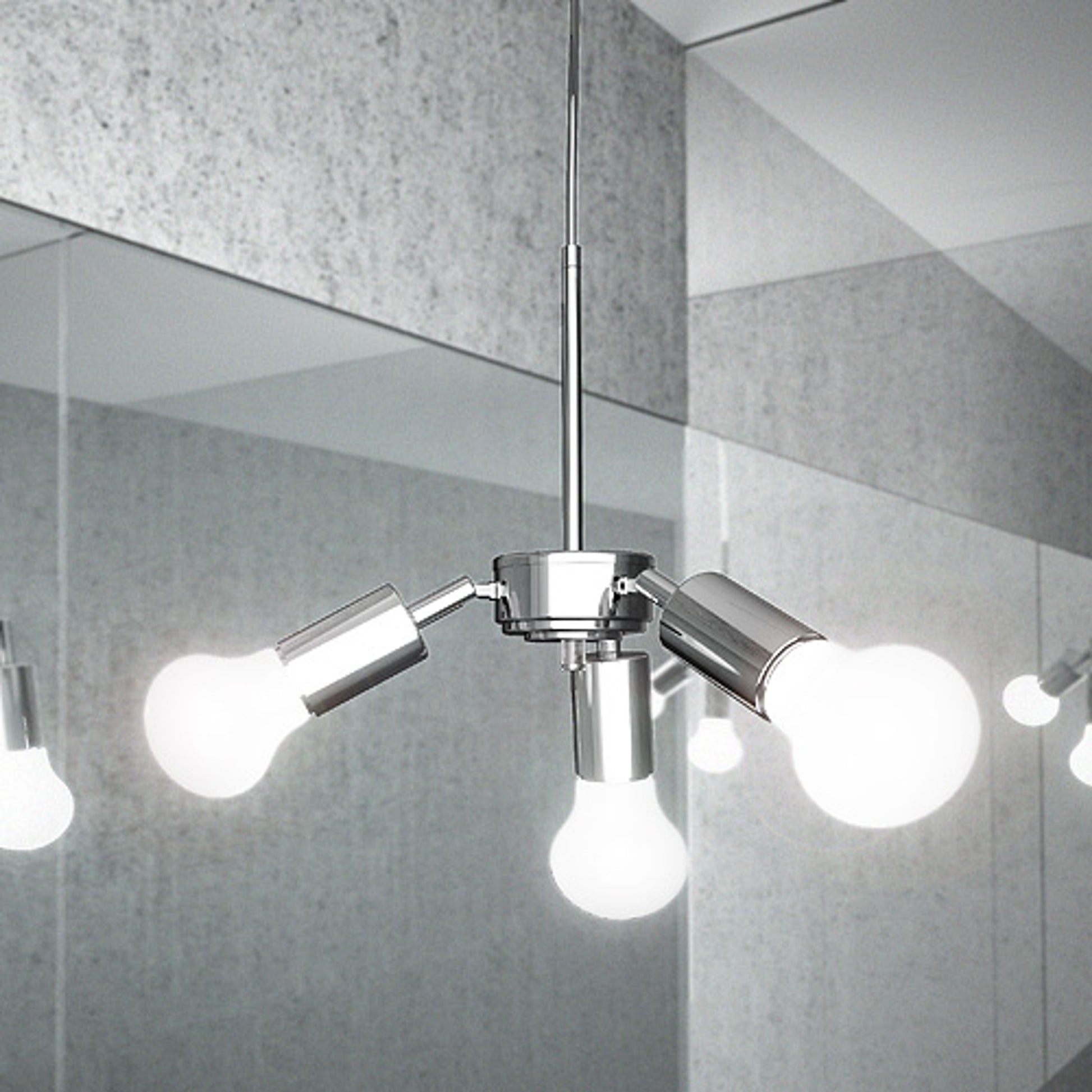 RENDL shades, shade bases, pendent sets TRIX pendant set  chrome 230V LED E27 3x15W R10615 9