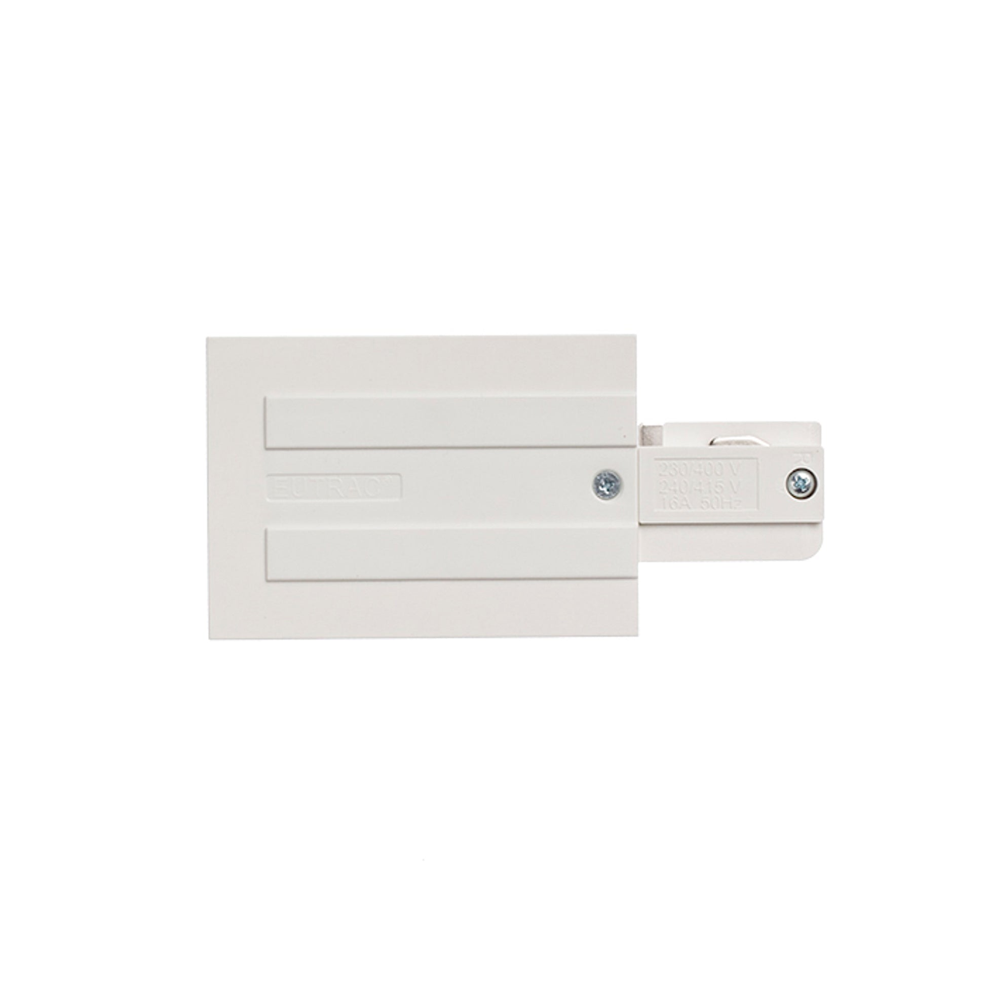 RENDL 3-circuit track system EUTRAC feed-in for recessed 3-circuit tracks, polarity left white  230V  R11342 4