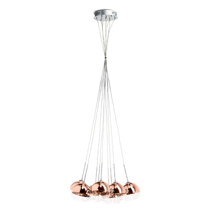 RENDL pendant lamp ASTRAL pendant  copper-tinted glass/clear glass 230V/12V G4 10x20W R11706 2