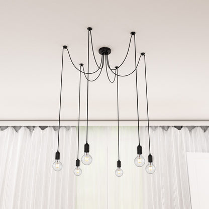 RENDL pendant lamp CINDY VI pendant black  230V LED E27 6x15W R12054 7
