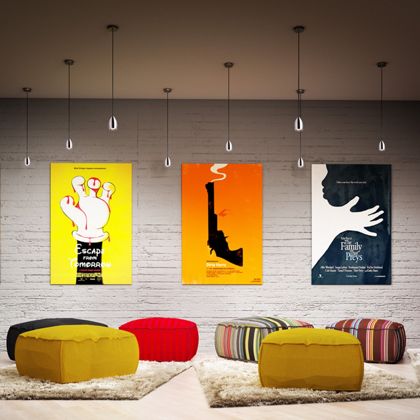 RENDL pendant lamp BABADES I pendant  matt nickel 230V GU10 35W R12082 8
