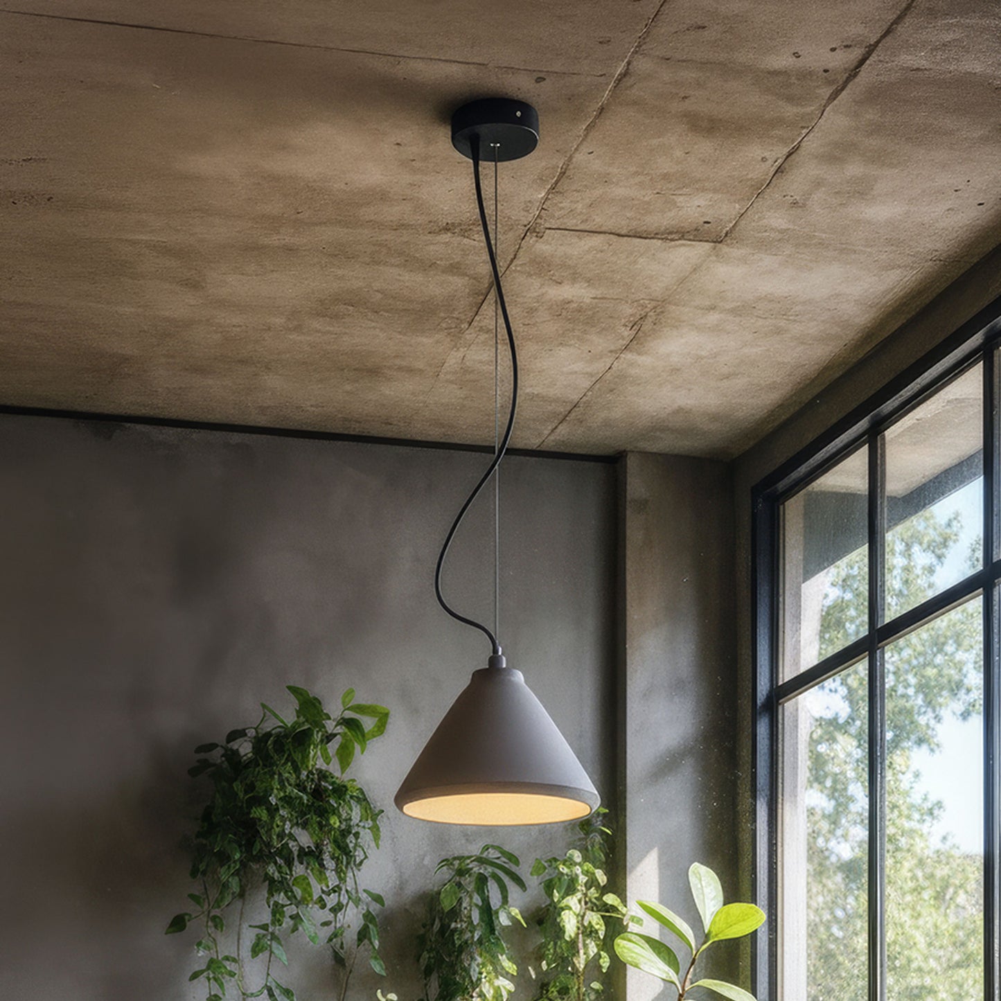 RENDL pendant lamp RADICAL pendant  concrete 230V LED E27 15W R12416 3