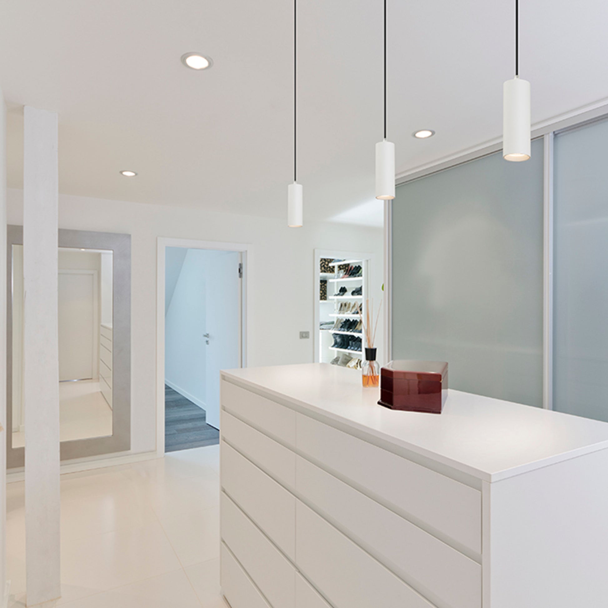 RENDL pendant lamp MAVRO pendant white  230V LED 12W 38°  3000K R12990 2