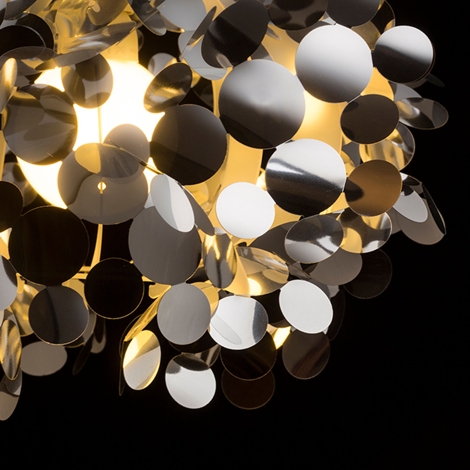 RENDL pendant lamp CONFETTI pendant  chrome foil 230V LED E27 15W R13285 3