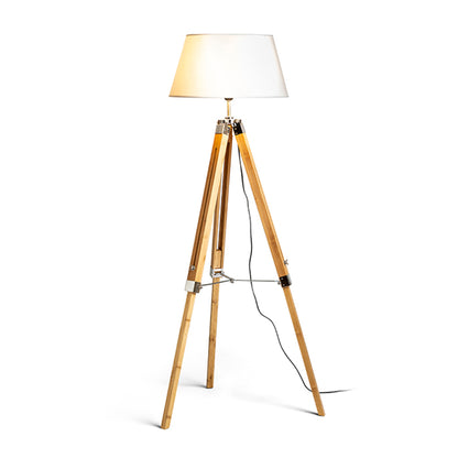 RENDL shades, shade bases, pendent sets ALVIS floor base  bamboo/chrome 230V LED E27 15W R13340 7