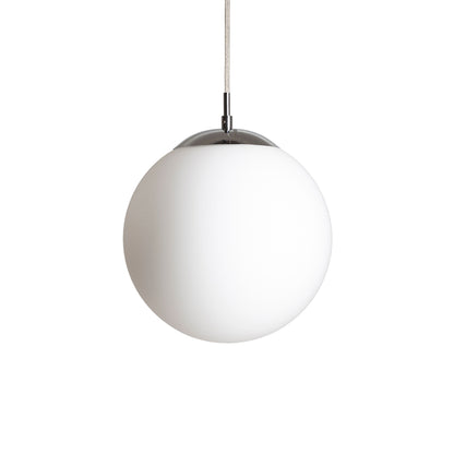 RENDL pendant lamp LUNA 25 pendant  opal-colored glass/chrome 230V LED E27 15W R13746 2