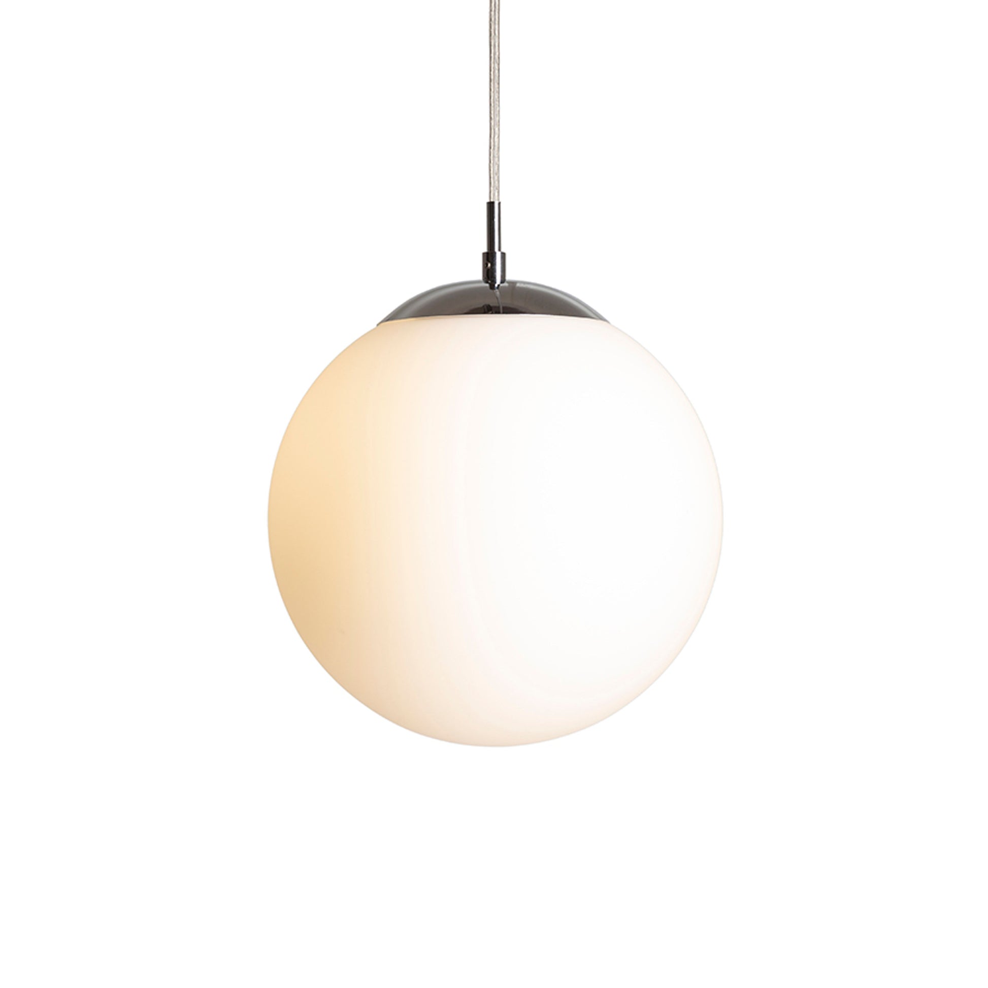 RENDL pendant lamp LUNA 25 pendant  opal-colored glass/chrome 230V LED E27 15W R13746 3