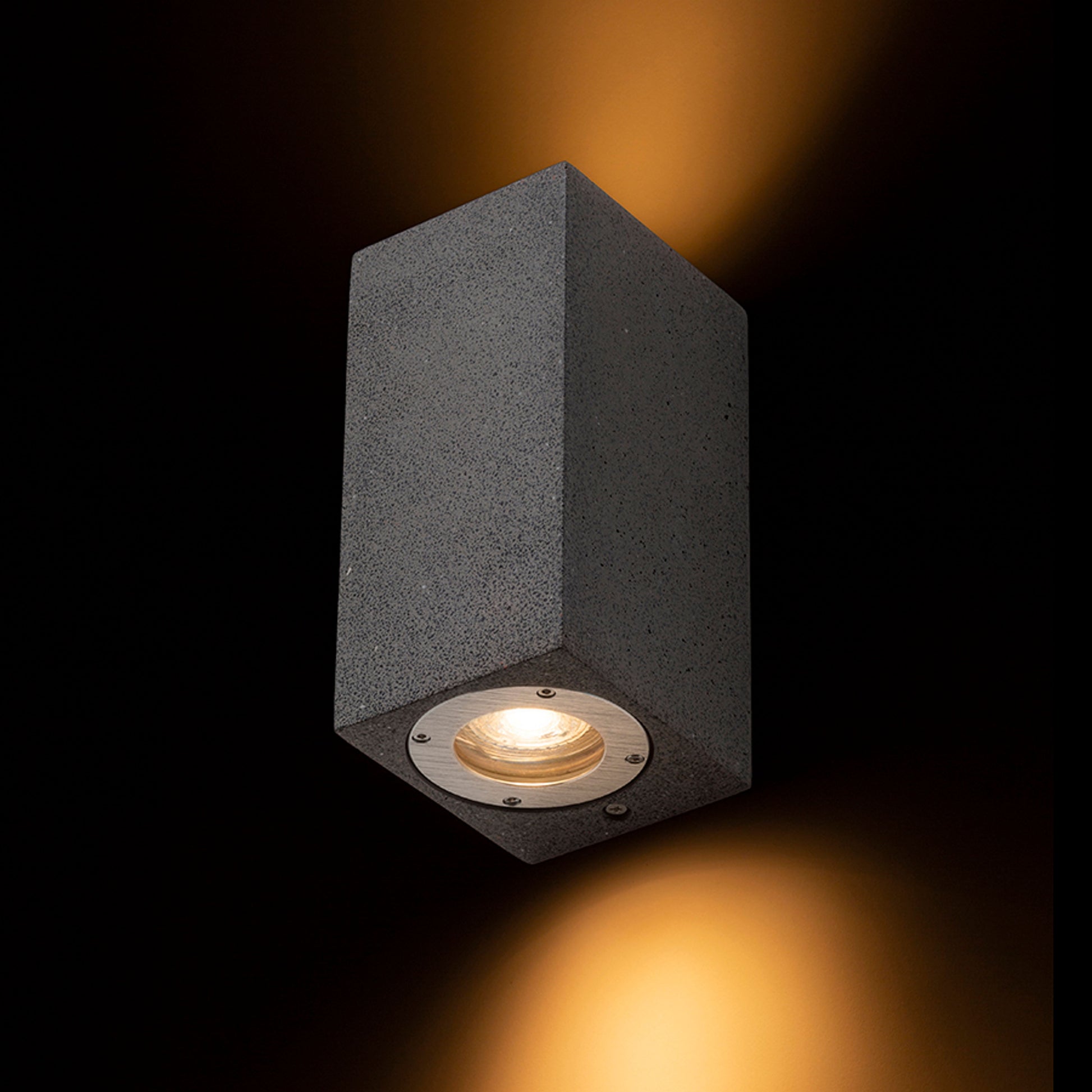 RENDL outdoor lamp KANE II wall  concrete/dark granite 230V LED GU10 2x5W IP65 R13794 3