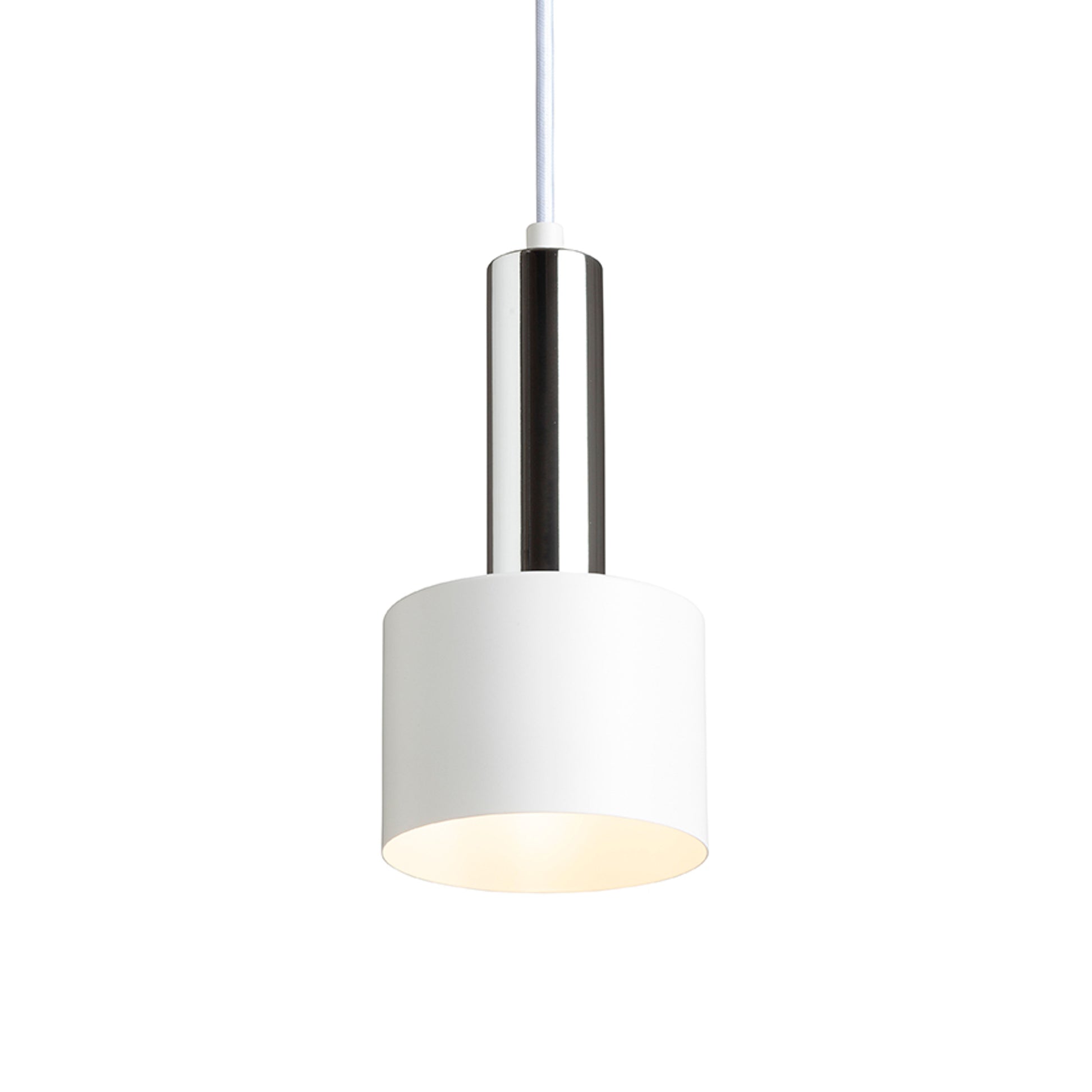 RENDL pendant lamp GIULIA 12 pendant white chrome 230V LED E27 11W R13908 2