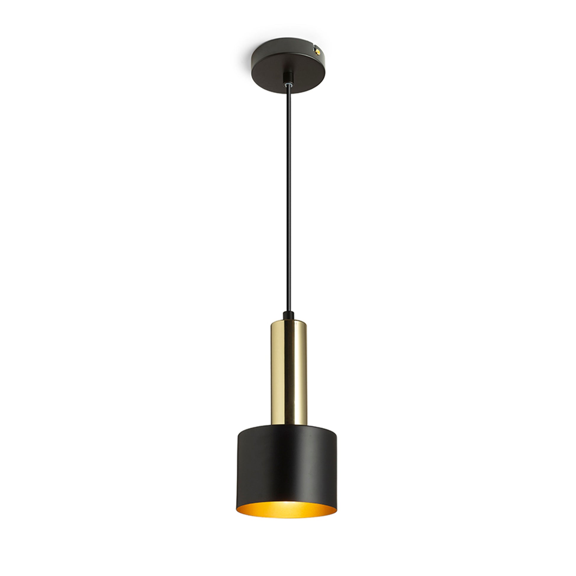RENDL pendant lamp GIULIA 12 pendant black/gold brown brass 230V LED E27 11W R13909 1