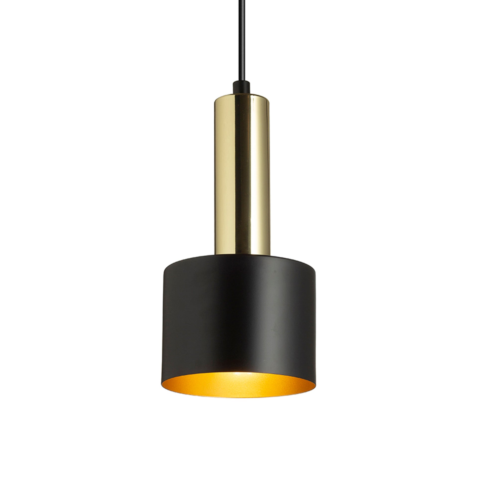 RENDL pendant lamp GIULIA 12 pendant black/gold brown brass 230V LED E27 11W R13909 2
