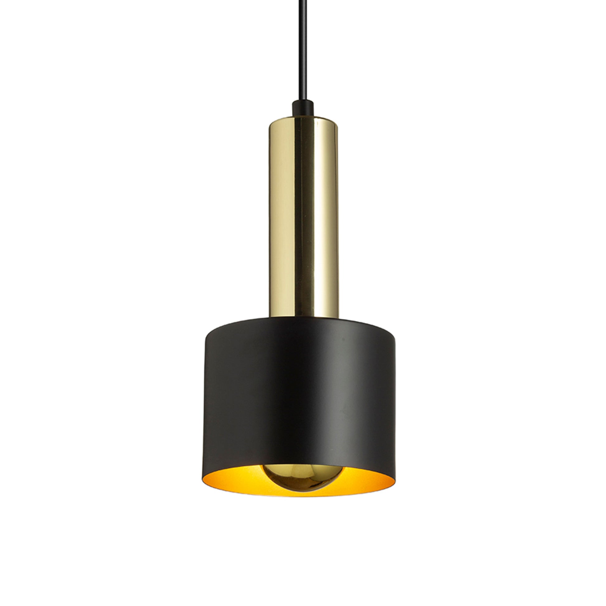 RENDL pendant lamp GIULIA 12 pendant black/gold brown brass 230V LED E27 11W R13909 3