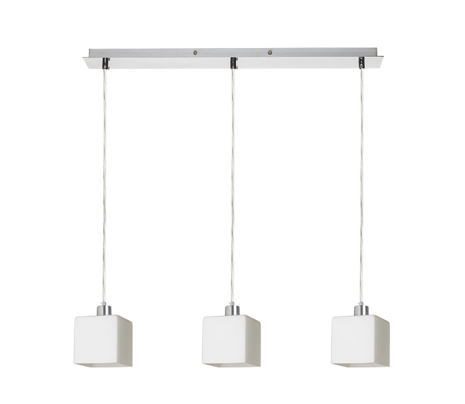 RENDL pendant lamp DADOS III 60 pendant  opal-colored glass/chrome 230V LED E27 3x11W R14020 1