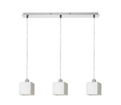 RENDL pendant lamp DADOS III 60 pendant  opal-colored glass/chrome 230V LED E27 3x11W R14020 1