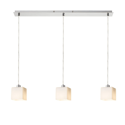 RENDL pendant lamp DADOS III 80 pendant  opal-colored glass/matt nickel 230V LED E27 3x11W R14021 2