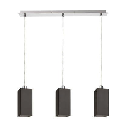 RENDL pendant lamp LIZ III 60 pendant black glass/matt nickel 230V LED E27 3x15W R14025 1