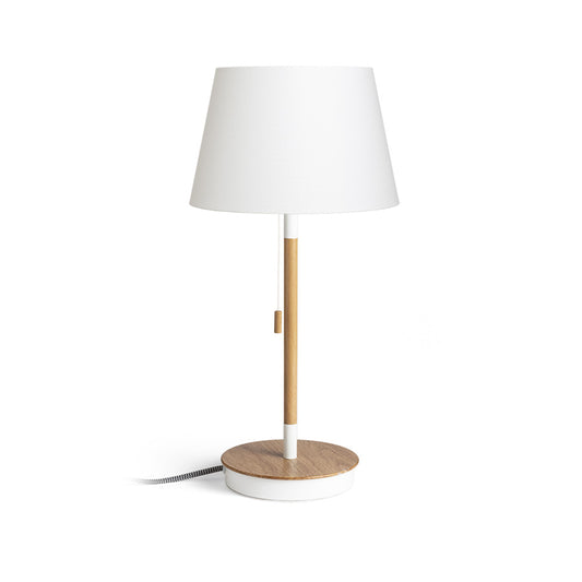 RENDL table lamp KEITH/ALVIS 24 table with USB white beech 230V LED E27 11W R14038 1