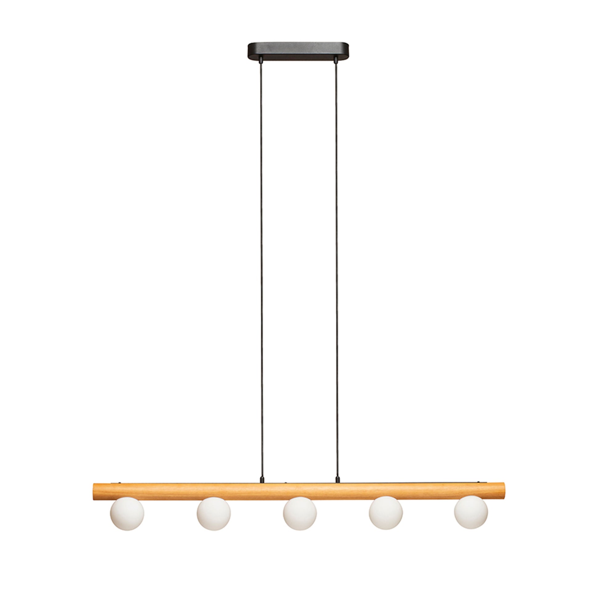 RENDL pendant lamp NOCTIS pendant wood/opal-colored glass 230V LED G9 5x7W R14460 6